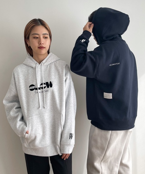 CANAL JEAN（キャナルジーン）の「1975 TOKYO　SLOW起毛パーカー（パーカー・レディース・アッシュ/ネイビー・X-LARGE/LARGE）」の3枚目の写真