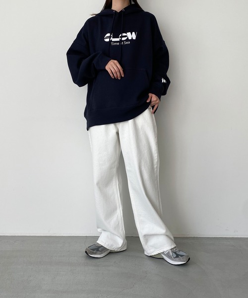 CANAL JEAN（キャナルジーン）の「1975 TOKYO　SLOW起毛パーカー（パーカー・レディース・アッシュ/ネイビー・X-LARGE/LARGE）」の11枚目の写真
