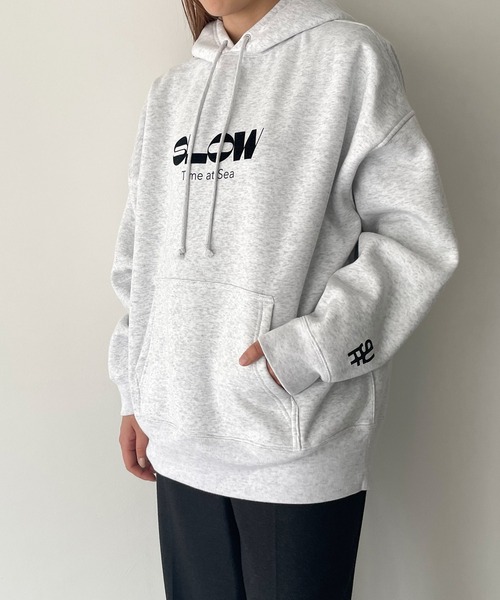 CANAL JEAN（キャナルジーン）の「1975 TOKYO　SLOW起毛パーカー（パーカー・レディース・アッシュ/ネイビー・X-LARGE/LARGE）」の5枚目の写真