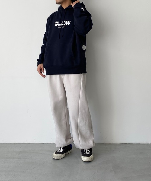 CANAL JEAN（キャナルジーン）の「1975 TOKYO　SLOW起毛パーカー（パーカー・レディース・アッシュ/ネイビー・X-LARGE/LARGE）」の15枚目の写真