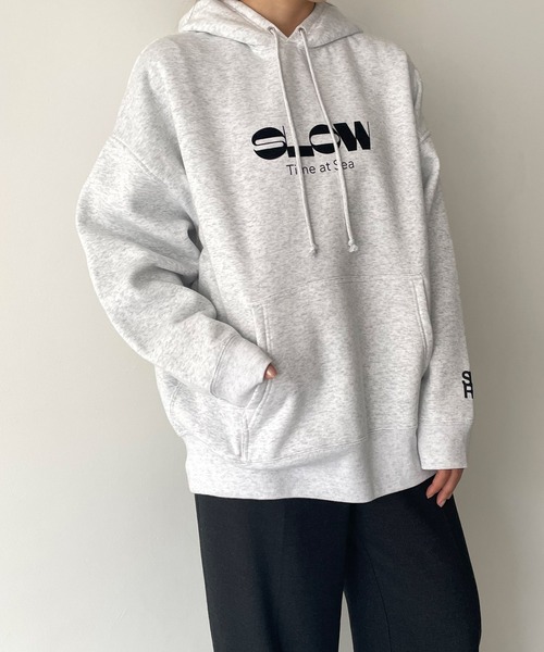 CANAL JEAN（キャナルジーン）の「1975 TOKYO　SLOW起毛パーカー（パーカー・レディース・アッシュ/ネイビー・X-LARGE/LARGE）」の4枚目の写真