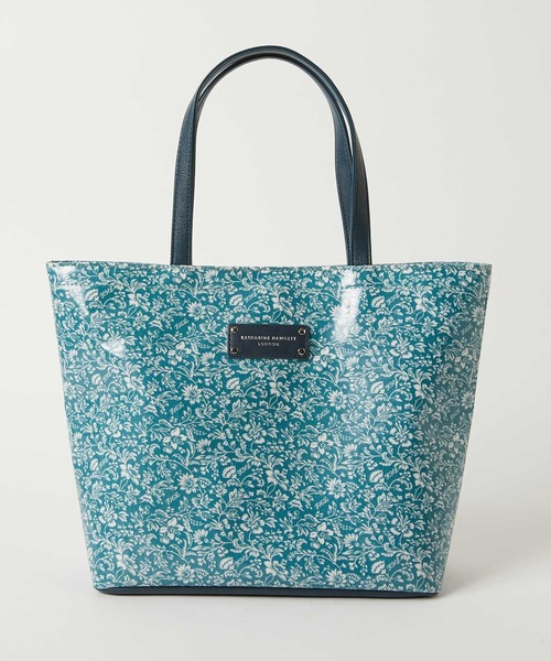 KATHARINE HAMNETT LONDON （キャサリンハムネットロンドン）の「KATHARINE HAMNETT LONDON/キャサリンハムネットロンドン オリジナル総花柄 横型トートバッグ 83KH15（トートバッグ・レディース・ブルー/ピンク・FREE）」の16枚目の写真