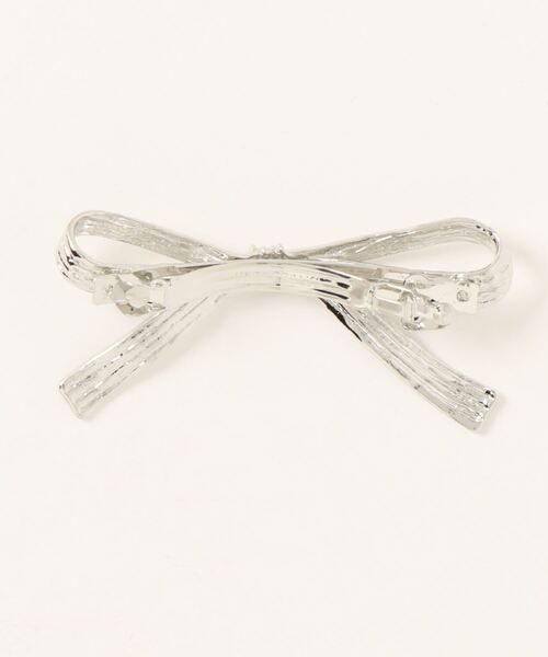 tone(トーン)の「pur chouchou/メタルミニリボンバレッタ P4116(バレッタ/ヘアクリップ・レディース・ホワイトゴールド/イエローゴールド・FREE)」の3枚目の写真