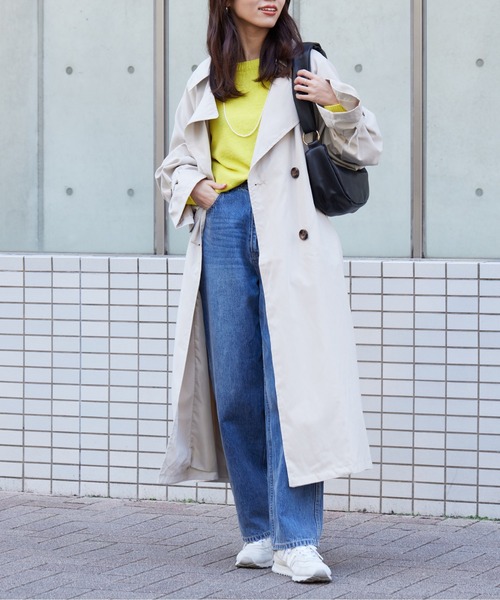 Chez toi(シェトワ)の「BIGシルエットトレンチコート(トレンチコート・レディース・サックスブルー/アイボリー/ベージュ・FREE)」の2枚目の写真