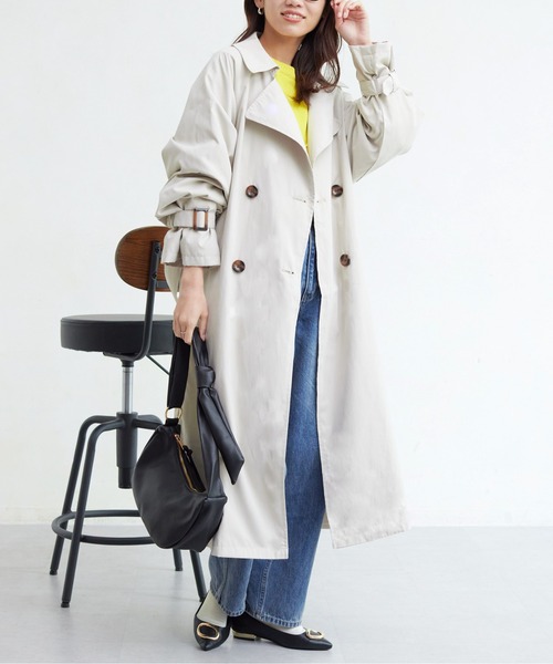 Chez toi(シェトワ)の「BIGシルエットトレンチコート(トレンチコート・レディース・サックスブルー/アイボリー/ベージュ・FREE)」の10枚目の写真