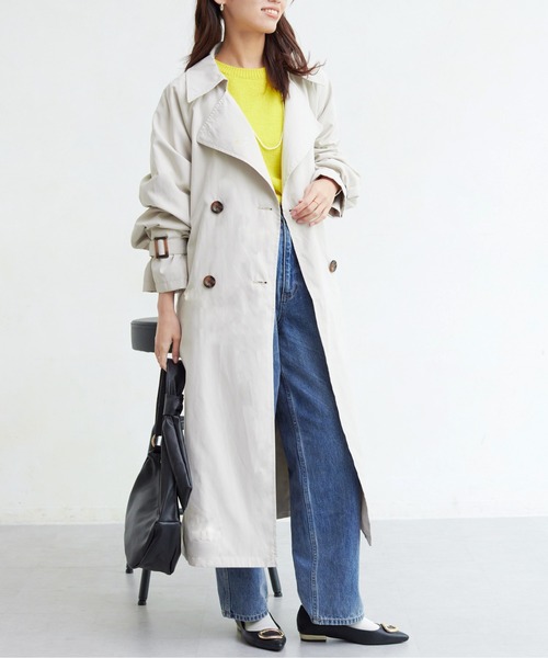 Chez toi(シェトワ)の「BIGシルエットトレンチコート(トレンチコート・レディース・サックスブルー/アイボリー/ベージュ・FREE)」の11枚目の写真