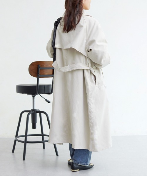 Chez toi(シェトワ)の「BIGシルエットトレンチコート(トレンチコート・レディース・サックスブルー/アイボリー/ベージュ・FREE)」の13枚目の写真