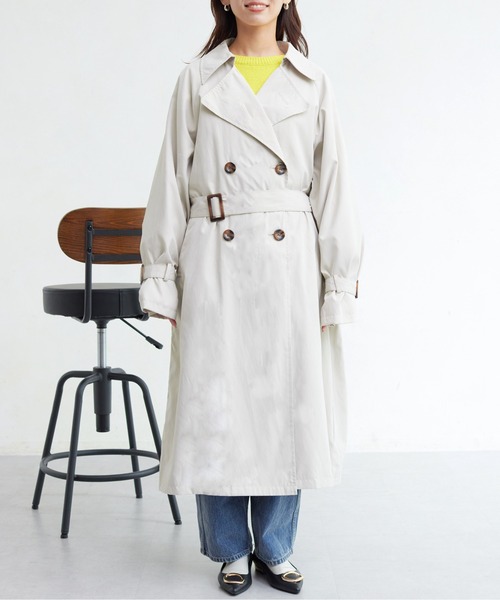 Chez toi(シェトワ)の「BIGシルエットトレンチコート(トレンチコート・レディース・サックスブルー/アイボリー/ベージュ・FREE)」の17枚目の写真