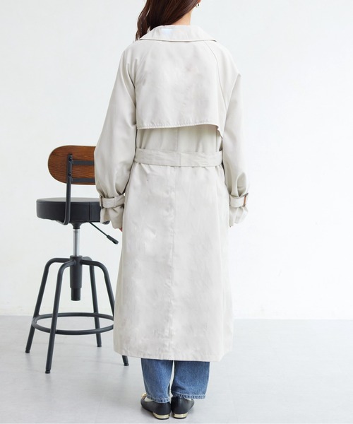 Chez toi(シェトワ)の「BIGシルエットトレンチコート(トレンチコート・レディース・サックスブルー/アイボリー/ベージュ・FREE)」の18枚目の写真