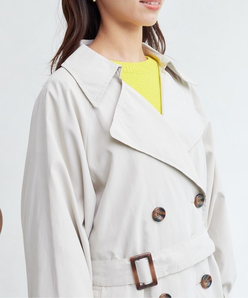 Chez toi(シェトワ)の「BIGシルエットトレンチコート(トレンチコート・レディース・サックスブルー/アイボリー/ベージュ・FREE)」の21枚目の写真