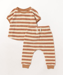 Quincy Mae（クインシーメイ）の「/Quincy Mae/TERRY TEE + PANT SET | AMBER-STRIPE（その他ベビー用品）」