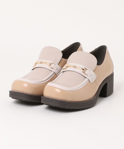 byあしながおじさん（バイアシナガオジサン）の「【Pally by あしながおじさん】 撥水レトロローファー（ローファー・レディース・ブラック/ダークブラウン/ブラック×ホワイト/ライトベージュ/ブラウン・22.5cm/23.5cm/24.5cm/23.0cm/24.0cm）」の5枚目の写真