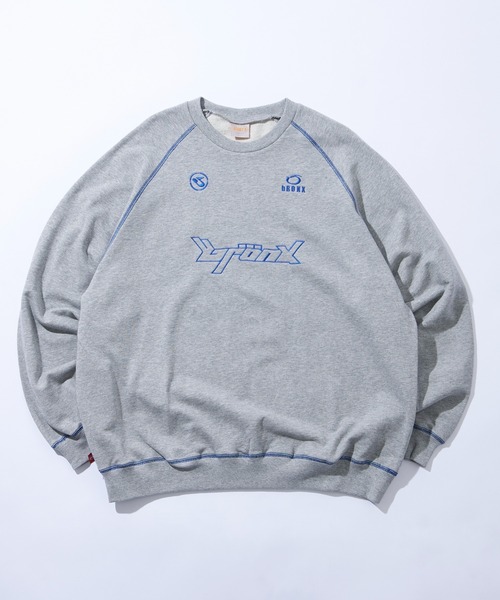 WHO'S WHO gallery(フーズフーギャラリー)の「【KOOKY'N/クーキー】BRONX 3ロゴステッチクルー(スウェット・メンズ・ネイビー/ライトグレー/グレー/チャコールグレー・FREE)」の3枚目の写真