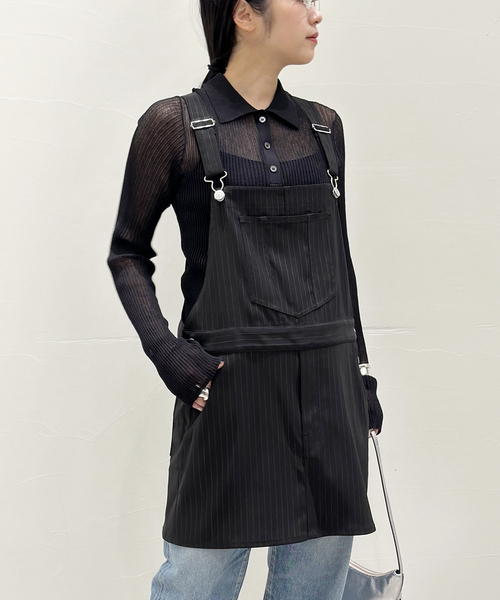 セール】【PROVOKE/プロヴォーク】ピンストライプジャンパースカート