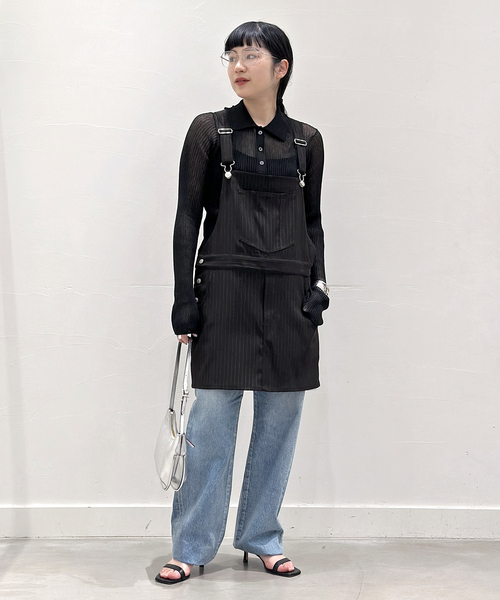 セール】【PROVOKE/プロヴォーク】ピンストライプジャンパースカート