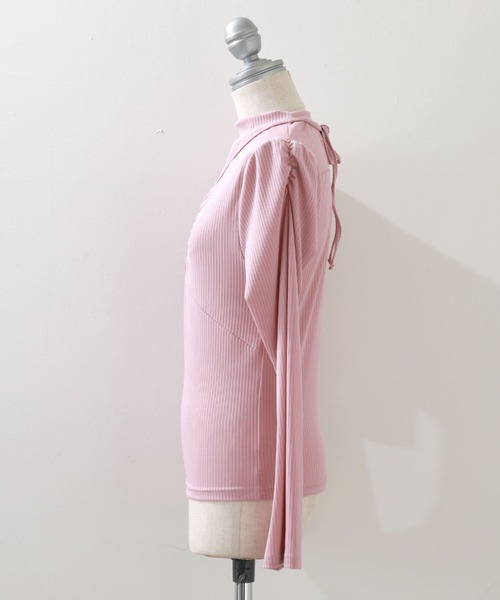 Cheek（チーク）の「デコルテシアーリブカットソー（Tシャツ/カットソー・レディース・ピンク/ミント/ブルー/アイボリー・MEDIUM）」の11枚目の写真