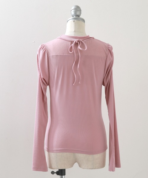 Cheek（チーク）の「デコルテシアーリブカットソー（Tシャツ/カットソー・レディース・ピンク/ミント/ブルー/アイボリー・MEDIUM）」の12枚目の写真