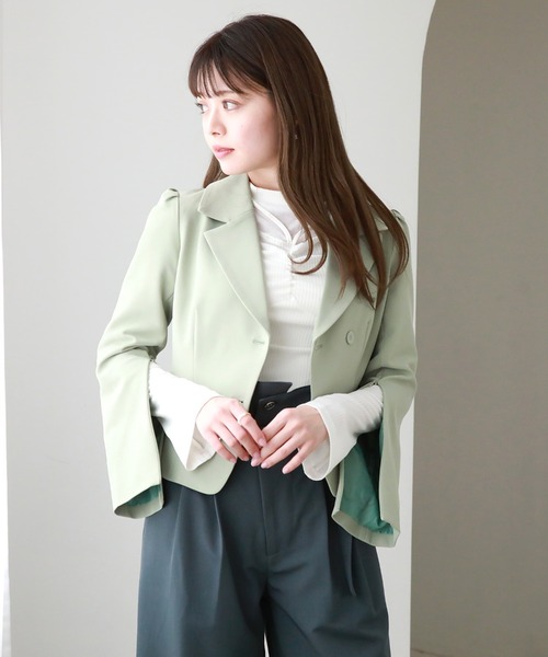 Cheek（チーク）の「デコルテシアーリブカットソー（Tシャツ/カットソー・レディース・ピンク/ミント/ブルー/アイボリー・MEDIUM）」の21枚目の写真