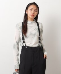 OPAQUE.CLIP | シアープリントメロウトップス【ストレッチ/洗濯機洗い可】(Tシャツ/カットソー)