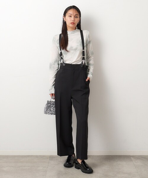 OPAQUE.CLIP（オペークドットクリップ）の「◆シアープリントメロウトップス【ストレッチ/洗濯機洗い可】（Tシャツ/カットソー・レディース・ライトイエロー系4/グレー系3・40/38）」の8枚目の写真