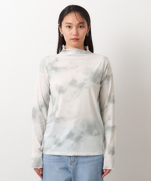 OPAQUE.CLIP（オペークドットクリップ）の「◆シアープリントメロウトップス【ストレッチ/洗濯機洗い可】（Tシャツ/カットソー・レディース・ライトイエロー系4/グレー系3・40/38）」の11枚目の写真