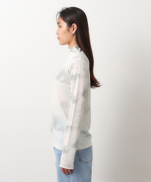 OPAQUE.CLIP（オペークドットクリップ）の「◆シアープリントメロウトップス【ストレッチ/洗濯機洗い可】（Tシャツ/カットソー・レディース・ライトイエロー系4/グレー系3・40/38）」の12枚目の写真