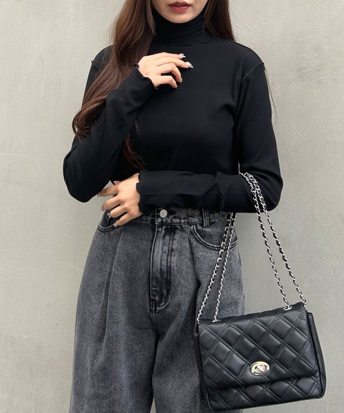 INGNI（イング）の「メローハイネックトップス（その他トップス・レディース・ブラック/その他/オフホワイト/グレー・M）」の11枚目の写真