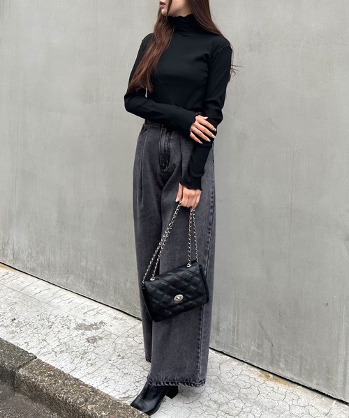 INGNI（イング）の「メローハイネックトップス（その他トップス・レディース・ブラック/その他/オフホワイト/グレー・M）」の12枚目の写真