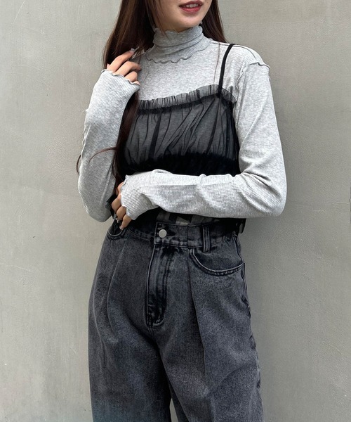 INGNI（イング）の「メローハイネックトップス（その他トップス・レディース・ブラック/その他/オフホワイト/グレー・M）」の14枚目の写真