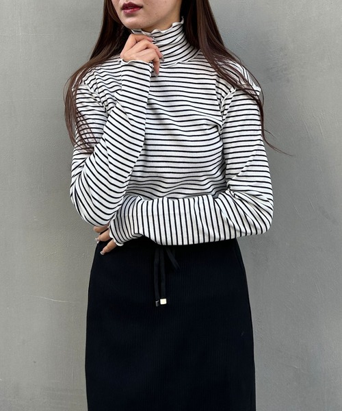 INGNI（イング）の「メローハイネックトップス（その他トップス・レディース・ブラック/その他/オフホワイト/グレー・M）」の18枚目の写真