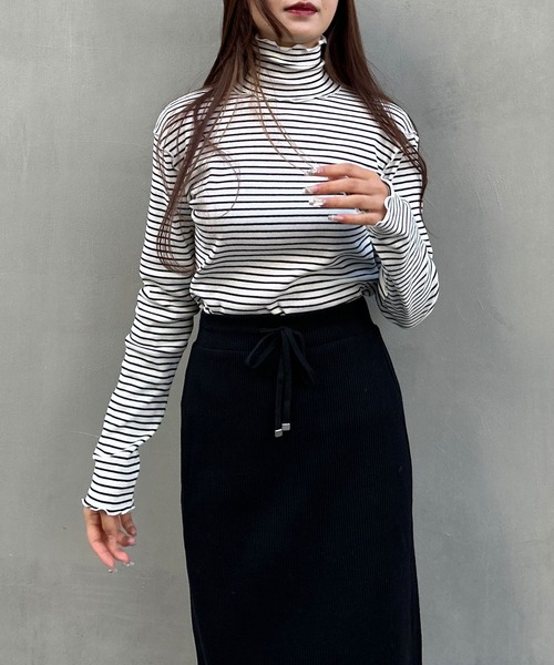 INGNI（イング）の「メローハイネックトップス（その他トップス・レディース・ブラック/その他/オフホワイト/グレー・M）」の19枚目の写真