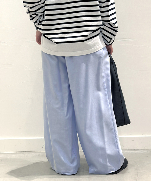 AP STUDIO(エーピーストゥディオ)の「リヨセルオックスイージーパンツ(その他パンツ・レディース・ベージュ/サックスブルー・36/38)」の4枚目の写真