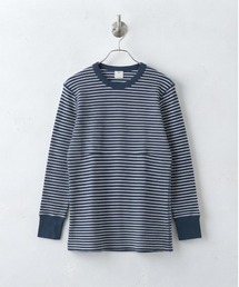 【JEMORGAN / ジェーイーモーガン】ワッフルクルーネックボーダーロングスリーブTシャツ パック