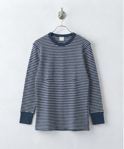 JEMORGAN(ジェーイーモーガン)の「【JEMORGAN / ジェーイーモーガン】ワッフルクルーネックボーダーロングスリーブTシャツ パック(Tシャツ/カットソー・メンズ・ワイン/グレー/ネイビー/グリーン/チャコールグレー/ナチュラル・XL/L/M/S)」の1枚目の写真