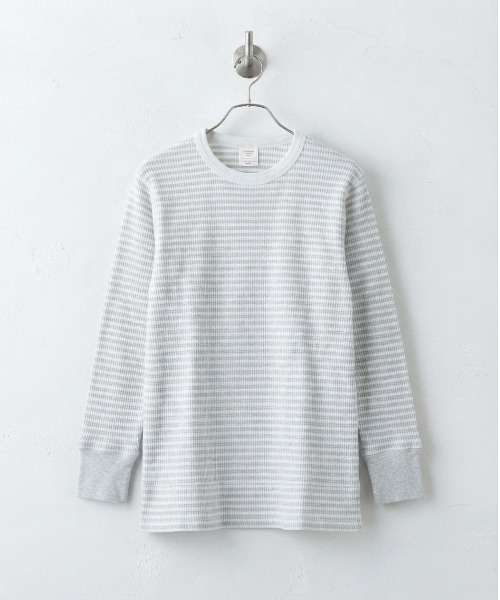 JEMORGAN(ジェーイーモーガン)の「【JEMORGAN / ジェーイーモーガン】ワッフルクルーネックボーダーロングスリーブTシャツ パック(Tシャツ/カットソー・メンズ・ワイン/グレー/ネイビー/グリーン/チャコールグレー/ナチュラル・XL/L/M/S)」の3枚目の写真