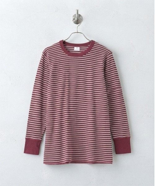 JEMORGAN(ジェーイーモーガン)の「【JEMORGAN / ジェーイーモーガン】ワッフルクルーネックボーダーロングスリーブTシャツ パック(Tシャツ/カットソー・メンズ・ワイン/グレー/ネイビー/グリーン/チャコールグレー/ナチュラル・XL/L/M/S)」の6枚目の写真