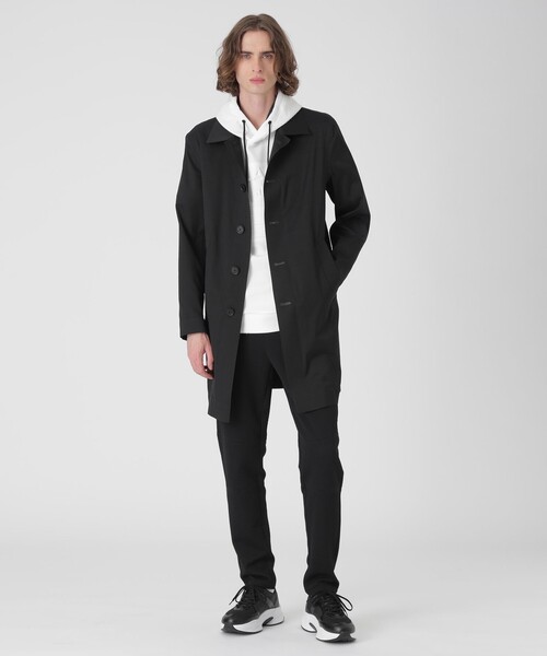 セール】【BLACK.lab】シャドーグレンチェックテクニカルステンカラー  