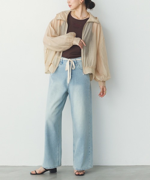 hunch（ハンチ）の「【WEB限定/別注】シアー バルーンスリーブ パーカー（シャツ/ブラウス・レディース・グリーン/ベージュ/ホワイト/ブラック・FREE）」の17枚目の写真