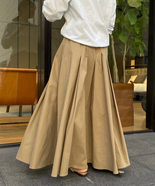 DouDou（ドゥドゥ）の「タックフレアスカート（スカート・レディース・ブラック/グレー/ベージュ・FREE）」の12枚目の写真