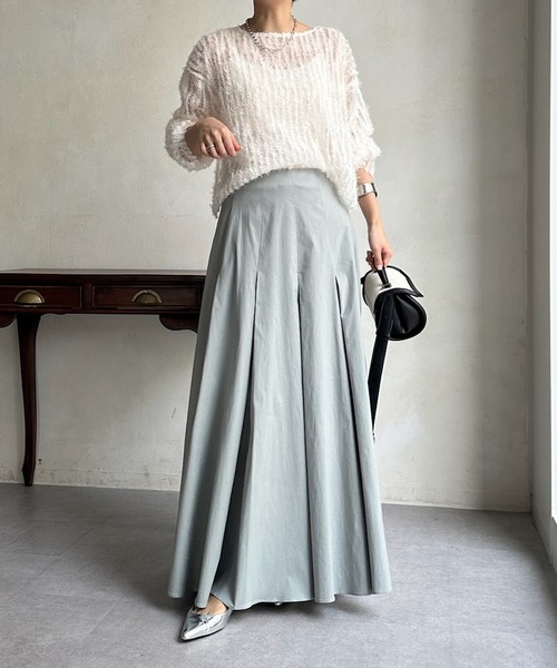 DouDou（ドゥドゥ）の「タックフレアスカート（スカート・レディース・ブラック/グレー/ベージュ・FREE）」の14枚目の写真