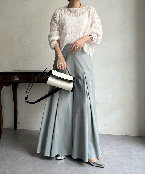 DouDou（ドゥドゥ）の「タックフレアスカート（スカート・レディース・ブラック/グレー/ベージュ・FREE）」の15枚目の写真