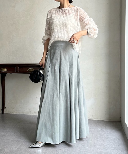 DouDou（ドゥドゥ）の「タックフレアスカート（スカート・レディース・ブラック/グレー/ベージュ・FREE）」の16枚目の写真