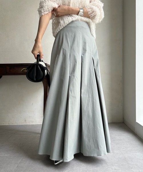 DouDou（ドゥドゥ）の「タックフレアスカート（スカート・レディース・ブラック/グレー/ベージュ・FREE）」の18枚目の写真