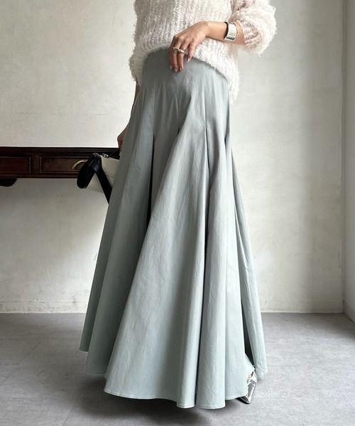 DouDou（ドゥドゥ）の「タックフレアスカート（スカート・レディース・ブラック/グレー/ベージュ・FREE）」の19枚目の写真