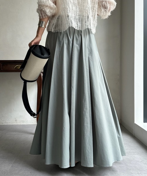 DouDou（ドゥドゥ）の「タックフレアスカート（スカート・レディース・ブラック/グレー/ベージュ・FREE）」の21枚目の写真