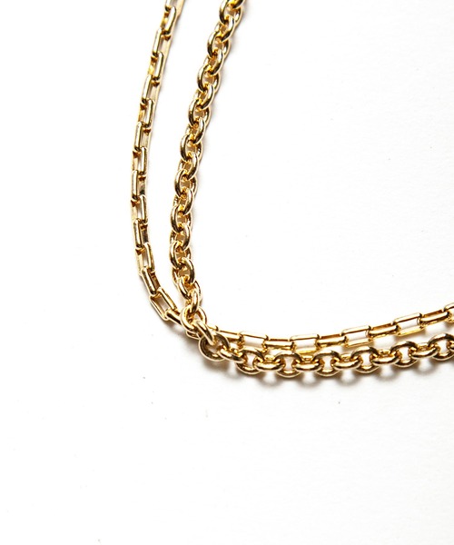 FACTOTUM（ファクトタム）の「【FACTOTUM】ダブルチェーンネックレス（ネックレス・メンズ・ゴールド/シルバー・FREE）」の4枚目の写真