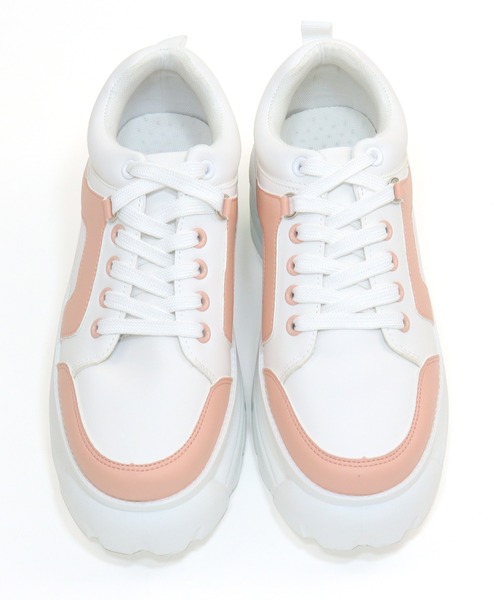 Fusione(フュージョン)の「【Fusione×nene】2way厚底スニーカー(ZOZOTOWN限定アイテム)(スニーカー・レディース・ベージュ/グリーン/ピンク・SS/S/M/L/LL)」の4枚目の写真
