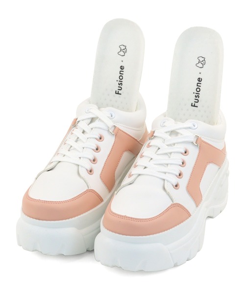 Fusione(フュージョン)の「【Fusione×nene】2way厚底スニーカー(ZOZOTOWN限定アイテム)(スニーカー・レディース・ベージュ/グリーン/ピンク・SS/S/M/L/LL)」の10枚目の写真