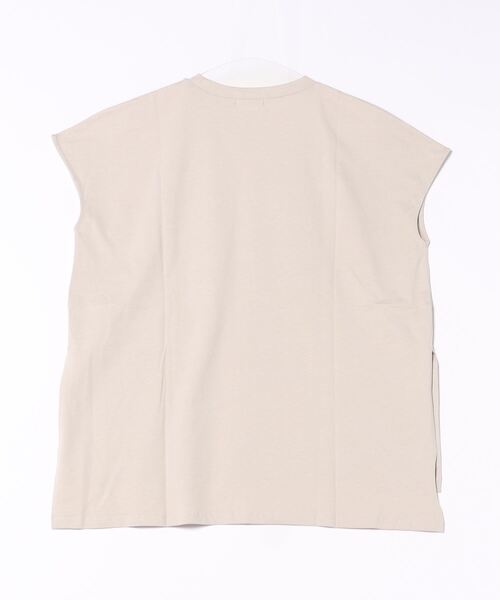 RANAN（ラナン）の「[Beautiful Cotton]サイドスリットフレンチスリーブTシャツ（Tシャツ/カットソー・レディース・ダークブルー/イエロー/ダークブラウン/ライトグレー/その他/ブラック/オレンジ系その他/オフホワイト・M/LL/L）」の9枚目の写真