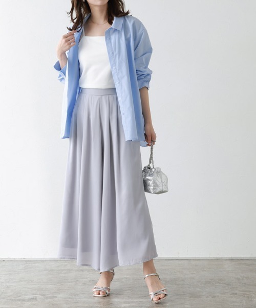 Pierrot（ピエロ）の「刺繍ロゴシャツ（シャツ/ブラウス・レディース・オフホワイト/ブルー系その他/ネイビー・L/M）」の22枚目の写真